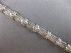 WIDE .75CT DIAMOND 14K WHITE GOLD 3D ROUND BEZEL ETOILE FILIGREE TENNIS BRACELET