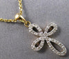ESTATE .11CT DIAMOND 14KT YELLOW GOLD 3D CLASSIC INFINITY CROSS FLOATING PENDANT