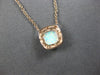 .69CT DIAMOND & AAA OPAL 14KT ROSE GOLD CUSHION & ROUND SQUARE HALO FUN NECKLACE