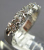 ESTATE LARGE 1.50CT DIAMOND 14K WHITE GOLD SHARED PRONG WEDDING ANNIVERSARY RING