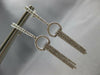 LONG 1.25CT DIAMOND 18KT WHITE GOLD MULTI BAR CHANDELIER HANGING EARRINGS #27662