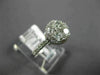 Estate .87Ct Diamond 14Kt White Gold 3D Classic Round Cluster Halo Fun Ring