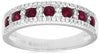.86CT DIAMOND & AAA RUBY 14KT WHITE GOLD SQUARE CHANNEL 7 STONE ANNIVERSARY RING