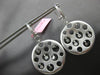 EXTRA LARGE .41CT DIAMOND 18KT WHITE GOLD MATTE & SHINY CHANDELIER FUN EARRINGS