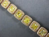 LARGE PINK & INTENSE FANCY YELLOW DIAMOND 18K YELLOW & ROSE GOLD TENNIS BRACELET