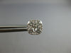 1.12CT DIAMOND 14KT WHITE GOLD 3D CLASSIC ROUND INVISIBLE SQUARE STUD EARRINGS