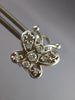 ESTATE .44CT DIAMOND 14KT WHITE GOLD 3D CLASSIC BUTTERFLY LOVE CLIP ON EARRINGS