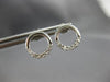 ESTATE .25CT DIAMOND 14K WHITE GOLD 3D CLASSIC JOURNEY OPEN CIRCLE STUD EARRINGS