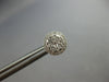 ESTATE .52CT DIAMOND 14KT WHITE GOLD 3D CLASSIC ROUND CLUSTER HALO STUD EARRINGS