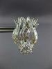 ESTATE EXTRA LARGE 5.18CT DIAMOND PLATINUM 3D ROUND & BAGUETTE CLIP ON EARRINGS