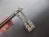 ESTATE 1.10CT DIAMOND 14KT WHITE GOLD ROUND CLASSIC JOURNEY BAR HANGING EARRINGS