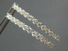 EXTRA LARGE 5.0CT DIAMOND 14KT WHITE GOLD 3MM INSIDE OUT HOOP HANGING EARRINGS