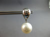 LARGE DIAMOND & AAA SAPPHIRE & SOUTH SEA PEARL 18KT WHITE & BLACK GOLD EARRINGS