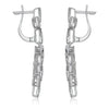 LARGE 1.21CT DIAMOND 18KT WHITE GOLD 3D MULTI LEAF CHANDELIER HANGING EARRINGS