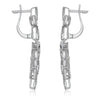 LARGE 1.21CT DIAMOND 18KT WHITE GOLD 3D MULTI LEAF CHANDELIER HANGING EARRINGS