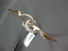 .26CT DIAMOND 14KT ROSE GOLD CLASSIC LOVE KNOT DOUBLE HEART LOVE BANGLE BRACELET