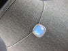 2.62CT DIAMOND & AAA AUSTRALIAN OPAL 14K WHITE GOLD CUSHION & ROUND HALO PENDANT