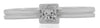 .33CT DIAMOND 18K WHITE GOLD 3D PRINCESS CLASSIC SOLITAIRE BEZEL ENGAGEMENT RING