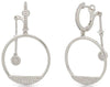 .50CT DIAMOND 14K WHITE GOLD 3D CIRCULAR FLORAL BY THE YARD FUN HANGING EARRINGS