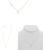 .09CT DIAMOND 14KT YELLOW GOLD 3D INITIAL P SOLITAIRE BY THE YARD FUN NECKLACE