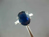 LARGE 4.45CT DIAMOND & AAA SAPPHIRE 14K WHITE GOLD 3D OVAL ENGAGEMENT RING 27262
