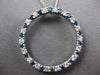 LARGE 1.45CT WHITE & BLUE DIAMOND 14K WHITE GOLD CIRCLE OF LIFE FLOATING PENDANT