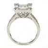 LARGE 1.64CT DIAMOND 18KT WHITE GOLD 3D ROUND & BAGUETTE SQUARE ANNIVERSARY RING