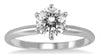 ESTATE .75CT DIAMOND 14KT WHITE GOLD 3D CLASSIC ROUND SOLITAIRE ENGAGEMENT RING