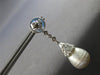 LARGE .80CT DIAMOND & AAA SOUTH SEA PEARL 18K WHITE GOLD FLOWER HANGING EARRINGS