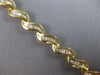 WIDE 5.02CT DIAMOND 14K YELLOW GOLD 3D BAGUETTE MULTI WAVE SWIRL TENNIS BRACELET