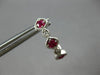 .55CT DIAMOND & AAA RUBY 14K WHITE GOLD ROUND FILIGREE UMBRELLA HANGING EARRINGS