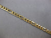 ESTATE LONG 14KT YELLOW GOLD 3D 4MM CLASSIC SOLID FIGARO BRACELET