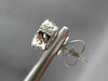 ESTATE .51CT DIAMOND 18KT WHITE GOLD CLUSTER INVISIBLE HALO EARRING JACKET SET
