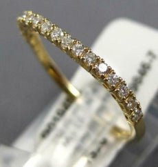 .20CT DIAMOND 14KT YELLOW GOLD 3D 1.5MM FLEXIBLE SEMI ETERNITY ANNIVERSARY RING
