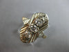 ANTIQUE LARGE .30CT OLD MINE DIAMOND 14KT WHITE GOLD 3D ANNIVERSARY RING #27753