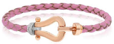 ESTATE .09CT DIAMOND 18KT WHITE & ROSE GOLD LOVE KNOT FLEXIBLE BANGLE BRACELET