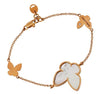 5.51CT DIAMOND & AAA MOTHER OF PEARL 18K ROSE GOLD 3D BUTTERFLY LOVE BRACELET