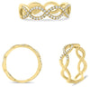 ESTATE .31CT DIAMOND 14KT YELLOW GOLD 3D ROUND CLASSIC INFINITY LOVE RING