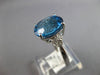 2.72CT DIAMOND & AAA BLUE TOPAZ 14KT WHITE GOLD CUSHION & ROUND GEOMETRICAL RING