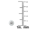 ESTATE .63CT DIAMOND 14KT WHITE GOLD ROUND BEZEL SOLITAIRE MARTINI STUD EARRINGS