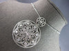 EXTRA LARGE 3.21CT DIAMOND 14KT WHITE GOLD 3D ROUND & BAGUETTE FLOATING PENDANT