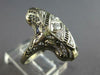ANTIQUE ART DECO .28CT DIAMOND & AAA SAPPHIRE 18K WHITE GOLD 5 STONE RING #27510