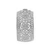 WIDE .94CT DIAMOND 18KT WHITE GOLD 3D MULTI FLOWER 3/4 ETERNITY ANNIVERSARY RING