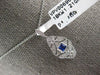 .32CT DIAMOND & AAA SAPPHIRE 18KT WHITE GOLD PRINCESS TEAR DROP FLOATING PENDANT