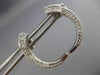 ANTIQUE .72 CTW HANGING 3D MOON SHAPE 14KT WHITE GOLD EARRINGS STUNNING!! #21750