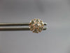 ESTATE .53CT DIAMOND 14KT ROSE GOLD 3D FLOWER SNOWFLAKE STUD EARRINGS