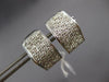 ESTATE LARGE 1.56CT DIAMOND 18KT WHITE GOLD MULTI ROW CLIP ON HANGING EARRINGS