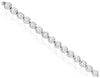 ESTATE 1.06CT DIAMOND 14KT WHITE GOLD 3D CLASSIC BEZEL TENNIS BRACELET