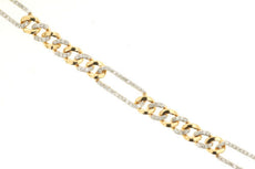 1.0CT DIAMOND 14KT YELLOW GOLD 3D CLASSIC OVAL CUBAN LINK BY THE TENNIS BRACELET