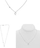 .09CT DIAMOND 14KT WHITE GOLD ROUND INITIAL C SOLITAIRE BY THE YARD FUN NECKLACE